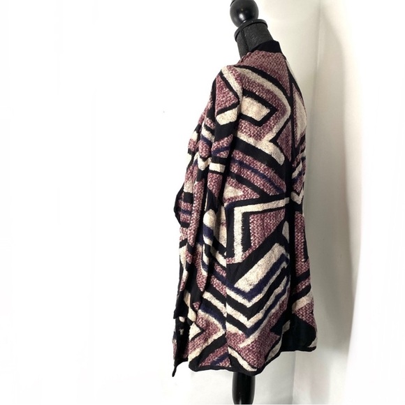 Lucky Brand Multicoloured Fuzzy Geometric Cardigan - Picture 10 of 10